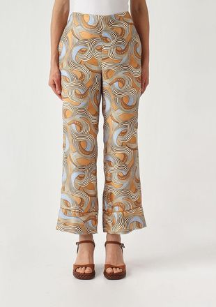 Maliparmi Pantaloni in seta sampata