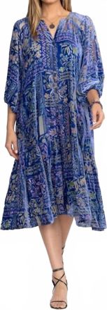 Johnny Was Yoka Burnout Slip Dress In Persephone