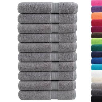 Berkfield Home Premium Towels SOLUND 10pcs Grey 100x200cm 600gsm