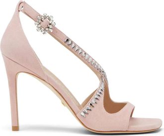 Stuart Weitzman Gemcut 100 Cut-Out Sandaal - Dames - Sandalen met hakken - Roze - 39 EU - Leer - Schoenen