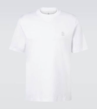 Brunello Cucinelli Printed cotton jersey T-shirt