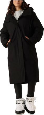 Elvine Jassen, Dames, Zwart, XL, Polyester, Zwarte Gewatteerde Jas Saira