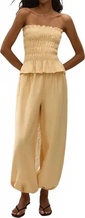 Faithfull The Brand Tiera Strapless Top In Daffodil