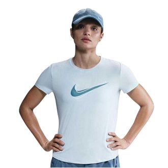 Nike Dames Swoosh Dri-FIT T-Shirt (Blauwe Tint)