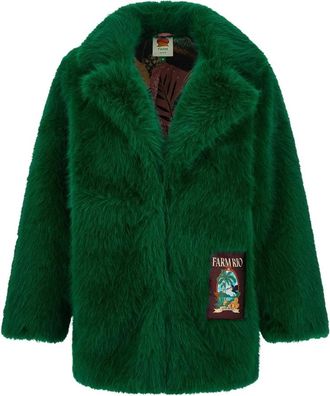 Farm Rio Nepbont Jas - Dames - Jassen - Groen - 2XS - Nepbont - Jassen