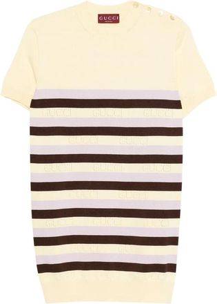 Gucci Button Striped T-shirt