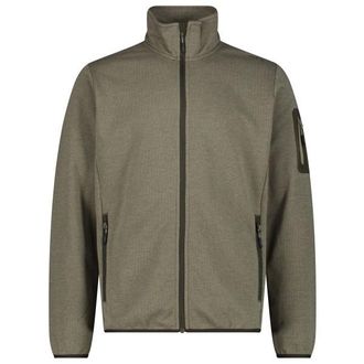 F.lli Campagnolo Jacquard Knitted Jacket Fleecejacke f&uuml;r Herren | grau/oliv