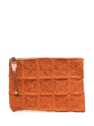 Ibeliv Clutch Tanala intrecciata - Arancione