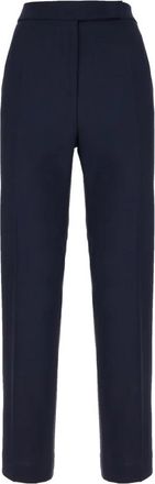 Max Mara Stijlvolle Broeken voor Vrouwen - Dames - Slim Fit Broeken - Blauw - XL - Wol - Broeken