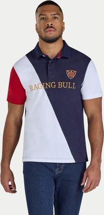 Raging Bull Diagonal Panel Rugby Shirt in Navy at Nordstrom, Size Xxx-Large