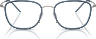 A|X Armani Exchange 51mm Pillow Optical Glasses in Matte Gunmetal/demo Lens at Nordstrom