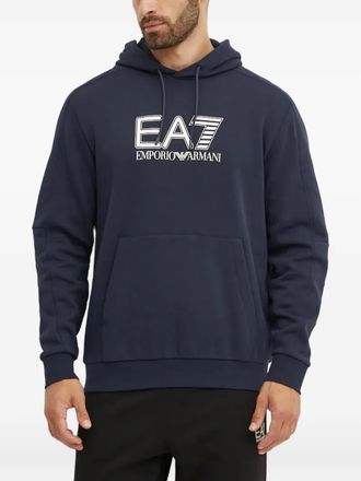 Emporio Armani Hoodie met logoprint - Blauw