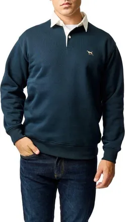 Rodd & Gunn Otago Rugby Shirt in Eclipse at Nordstrom, Size X-Small