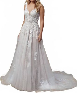 Casablanca Lucy Wedding Dress In Nude