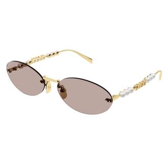 Gucci Pink Oval Ladies Sunglasses GG1922S 004 62