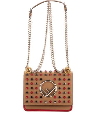 Fendi 2000 schoudertas met studs - Beige