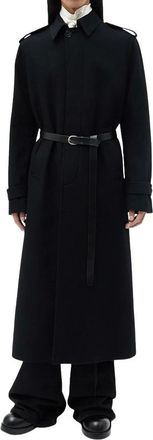 Ann Demeulemeester Jassen, Heren, Zwart, S, Wol, Lieke Straight Tailored Coat