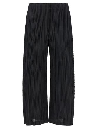 Pleats Please Issey Miyake Black Polyester Womens Pants