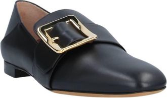 Bally Womens Janelle Calf Leather Loafers In Black