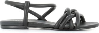 Del Carlo Piuma Sandal - Dames - Sandalen - Zwart - 36 EU - Leer - Schoenen