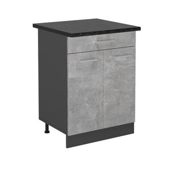 Vicco Mueble Bajo De Cocina R-line, Hormig&oacute;n, 60 Cm, Et Antracita