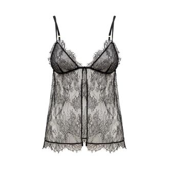 Tom Ford Zwarte Kant Top Driehoek Elastische Band - Dames - Tops zonder mouwen - Zwart - S - Tops