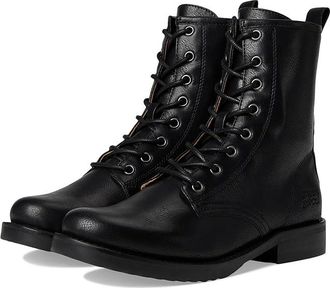 Frye and Co. Chesnee Combat Womens Boots Black : 7 M, Leather