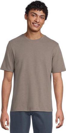 Vince Short Sleeve Crew Mens Clothing Smoke/Natural : 2XL, Cotton