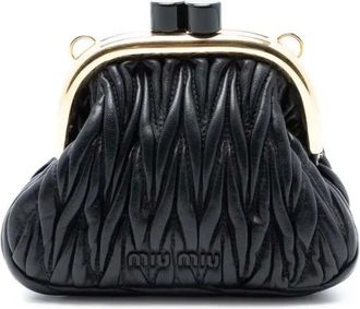 Miu Miu Borsa a tracolla Belle mini in nappa matelass&eacute; 2010-2025 - Nero