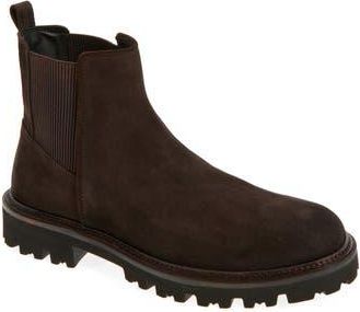 BOSS Julio Lugged Suede Chelsea Boot in Dark Brown at Nordstrom Rack, Size 7Us / 6Uk