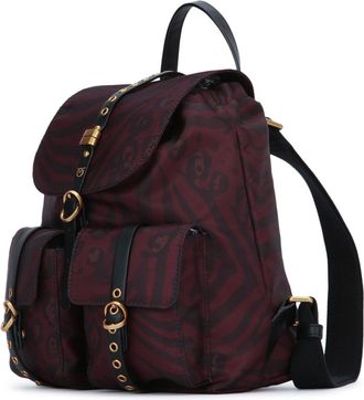 Pinko Womens Classic Backpack Burgundy Nylon