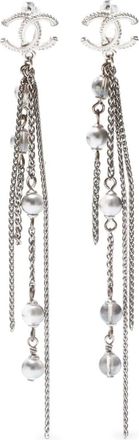 Chanel Orecchini a clip con logo CC 2016 - Argento