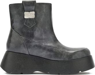 Ganni Stivali Kat con plateau e linguetta - Grigio