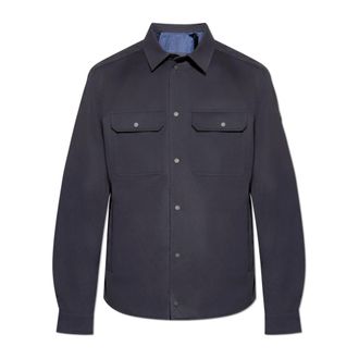 Moncler Casual Shirts, male, Blue, S, Shirt
