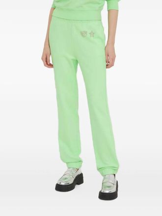 Chiara Ferragni Eye Star-detail track pants - women - Cotton/Polyester - S - Green