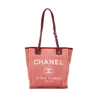 Chanel Bolso Tote Deauville Mini Pre-owned - Pre-owned - Mujer - Rojo - ONE SIZE