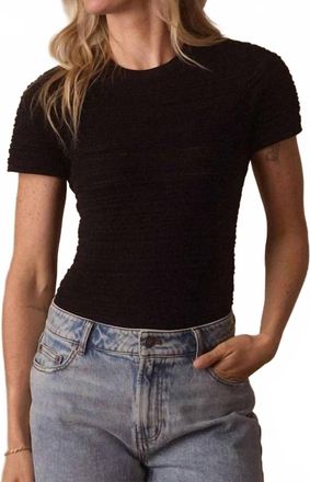 The Normal Brand Marie Novelty Stitch Tee In Black