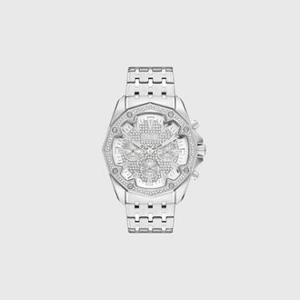 Diesel Stinger pav&eacute; stainless steel watch - Timeframes - Man - Silver