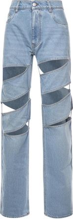 Coperni Spiral Jeans - Dames - Regular Fit Jeans - Blauw - S - Katoen - Jeans