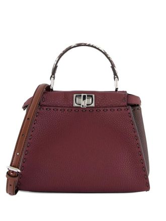 Fendi Peekaboo leren shopper met handgreep - Rood