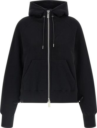 sacai Sweatshirts - Dames - Vesten met rits - Zwart - S - Hoodies & sweatvesten