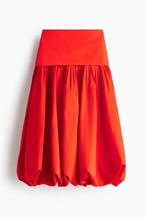 H&M Midi Balloon Skirt in Bright Red at Nordstrom, Size 16