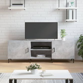 vidaXL Mueble De Tv Madera De Ingenier&iacute;a Gris Hormig&oacute;n 150x30x50 Cm Vidaxl