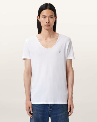 AllSaints Tonic Scoop Neck Slim Ramskull T-Shirt