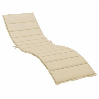 vidaXL Coj&iacute;n De Tumbona De Tela Oxford Beige 200x60x3 Cm Vidaxl