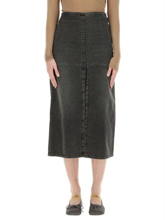 Maison Margiela Long Denim Skirt - Gray