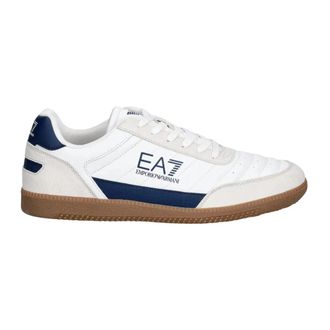 Emporio Armani Klassieke Lage Sneakers - Heren - Sneakers - Wit - 40 EU - Leer - Schoenen