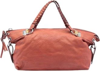 Gucci Pre-owned Handbags, female, Orange, Size: ONE SIZE Pre-owned Leather Tote