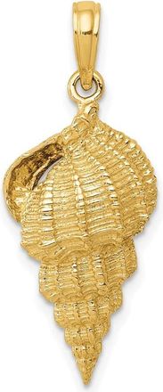 Diamond2Deal 14k Yellow Gold Conch Shell Pendant