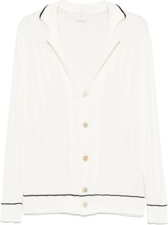 Eleventy Cardigan a coste - Bianco